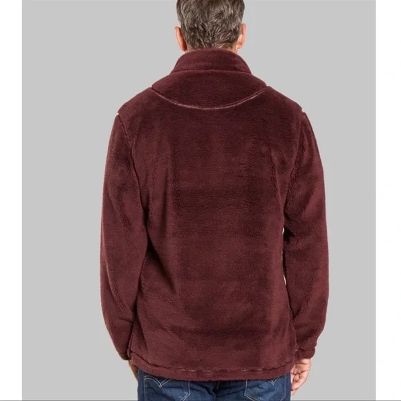 True Grit Pebble Pile 1/4 Zip PulloverVintage Wine